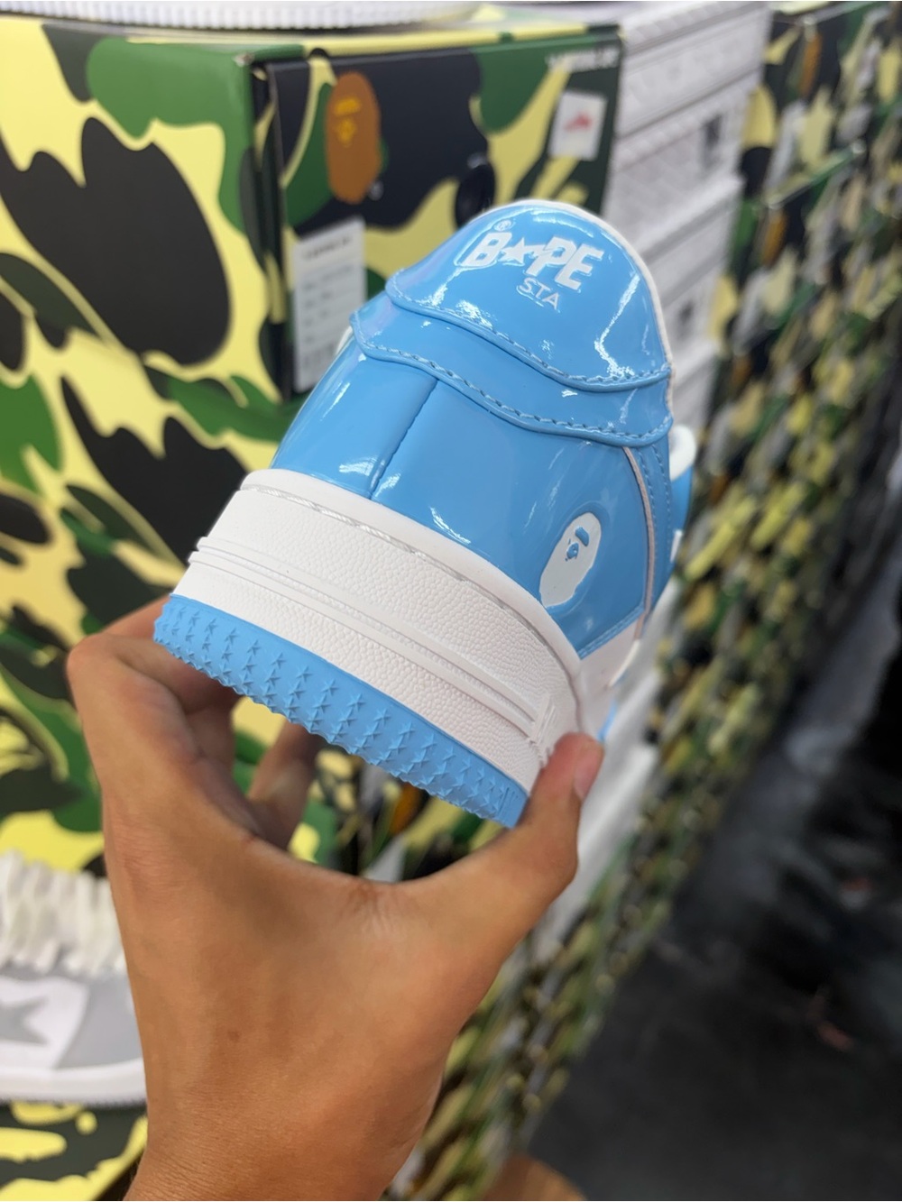 Blue and white bapesta - Picture 3 of 4